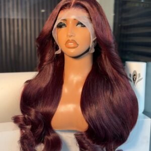 24 Asian Super Double Drawn Burgundy Bodywave