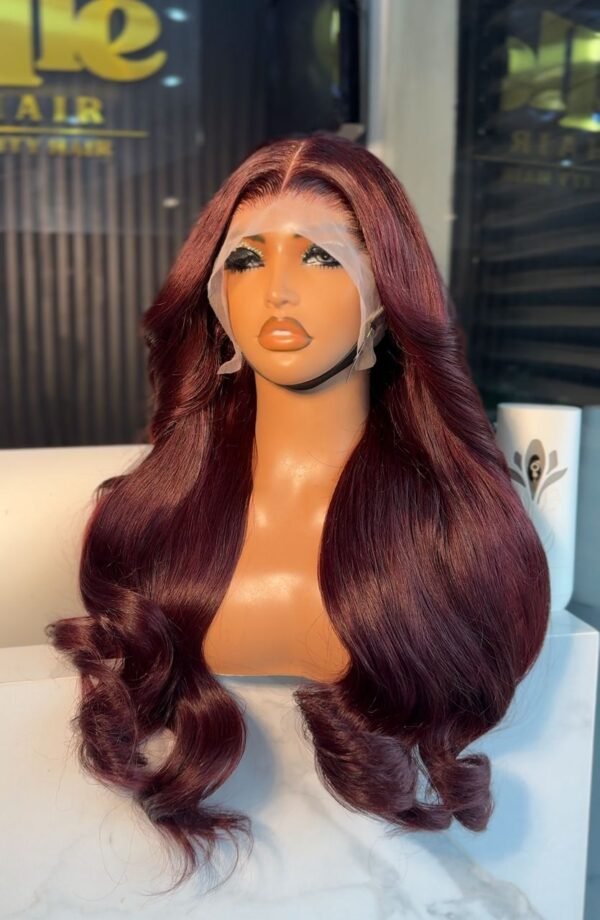 24 Asian Super Double Drawn Burgundy Bodywave